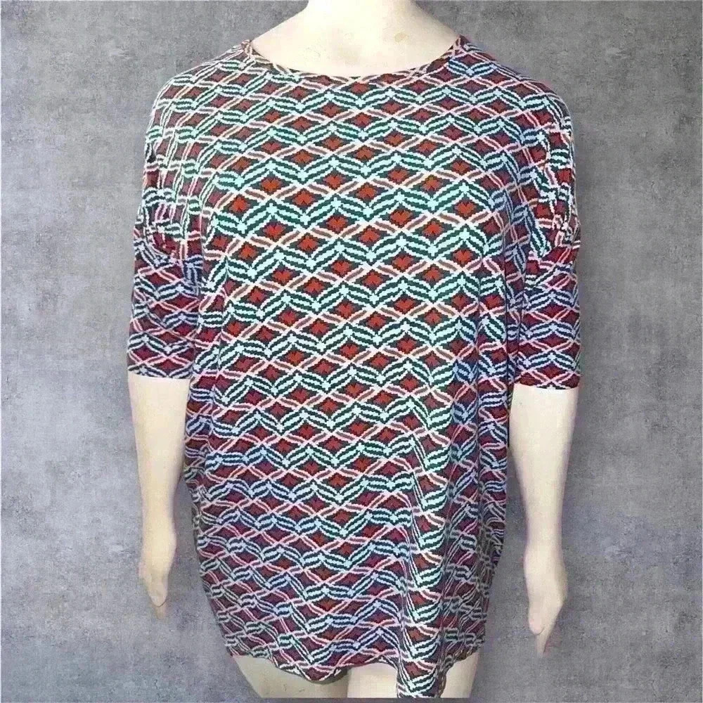Lularoe women’s multicolored patterned plus size top size XL